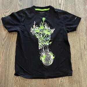 And1 Youth Boys Graphic Print Basketball T-Shirt Short Sleeve Crewneck Black S